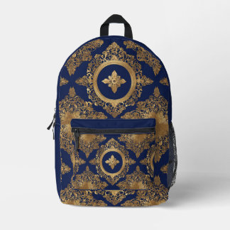 Indien sur toute impression Blue Gold sac à dos