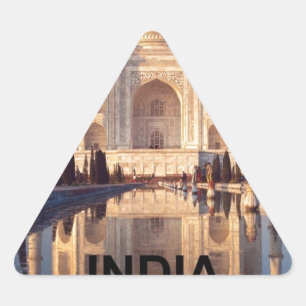 Indien Taj-mahal angie Dreieckiger Aufkleber