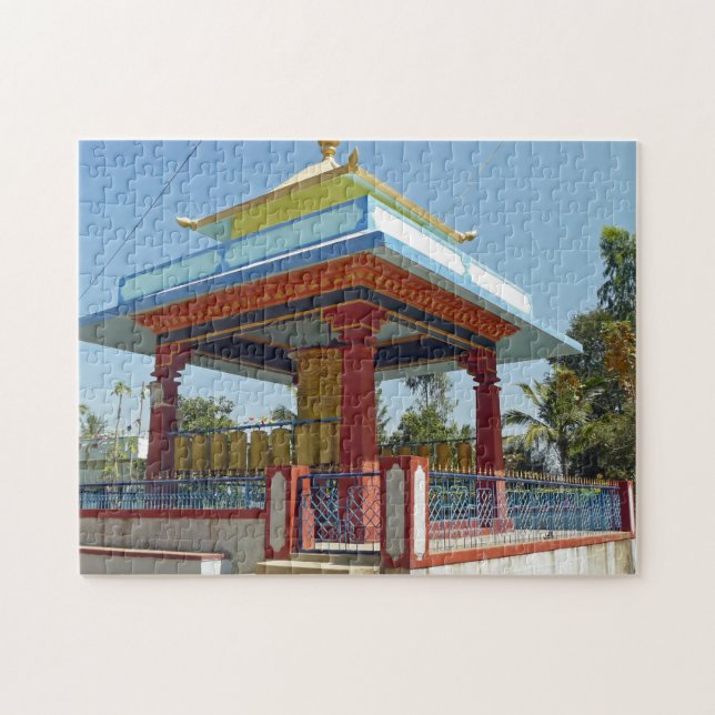 Indien Tibetisches Gebet-Rad-View-Puzzle (Horizontal)