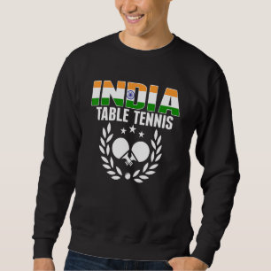 Indien Tischtennis Indischer Ping Pong Unterstüt Sweatshirt