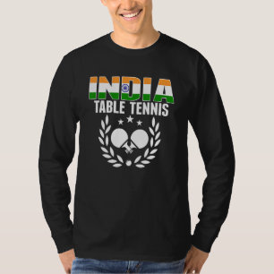 Indien Tischtennis Indischer Ping Pong Unterstüt T-Shirt