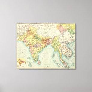 Indien und Farther Indien politisch Leinwanddruck
