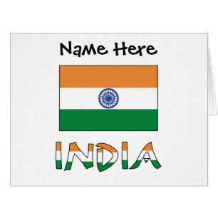 Indien und Indische Flagge Personalisiert