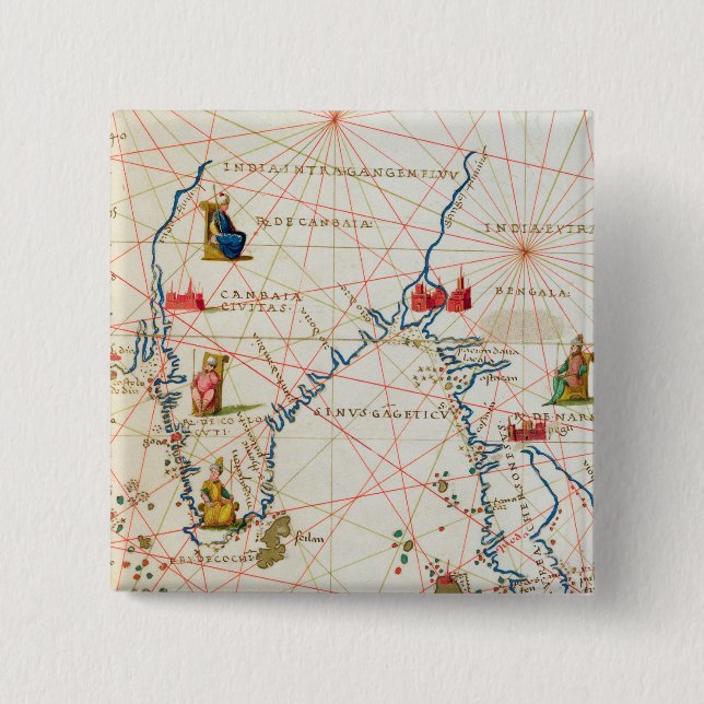 Indien und Malaysia Button (Vorderseite)