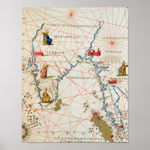 Indien und Malaysia Poster