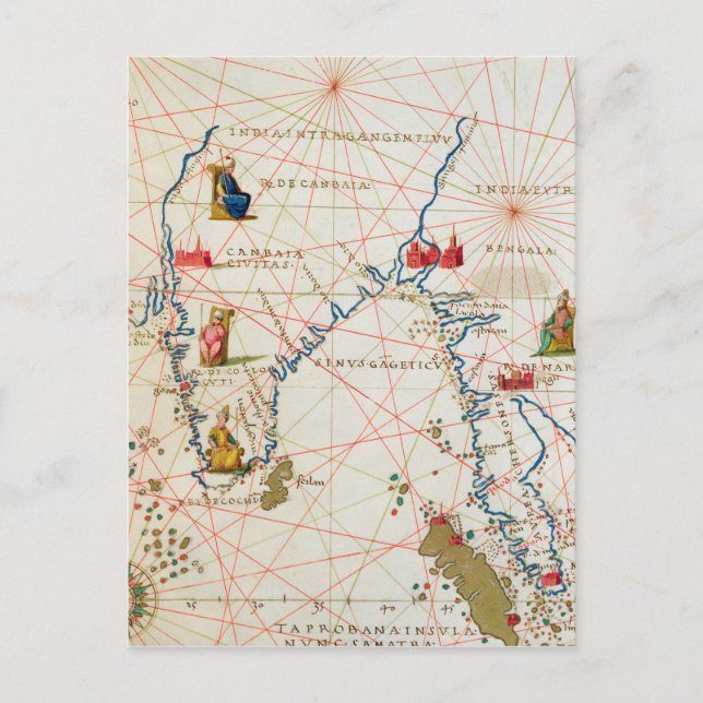 Indien und Malaysia Postkarte (Vorderseite)