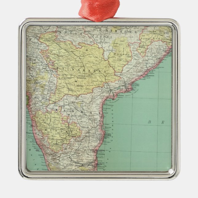 Indien und Sri Lanka 2 Silbernes Ornament (Vorne)