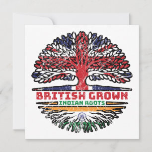 Indien Vereinigtes Königreich British Tree Roots Karte
