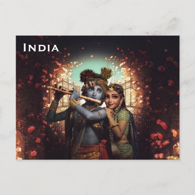 Indien Vintag Tourismus Reisen Postkarte (Vorderseite)