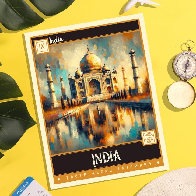 Indien | Vintage Malerei Postkarte (Von Creator hochgeladen)