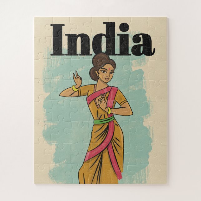 Indien Vintage-Reiseposter (Vertikal)