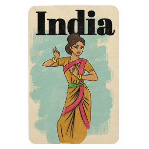 Indien Vintage-Reiseposter Magnet