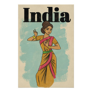 Indien Vintage-Reiseposter Poster