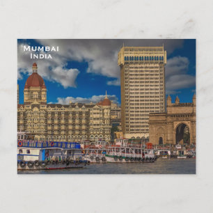 Indien Vintage Tourismus Reise Hinzufügen Postkarte