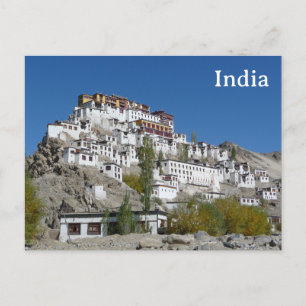 Indien Vintage Tourismus Reise Hinzufügen Postkarte