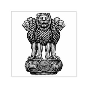 Indien Wappen Arme Landesflagge Symbol Emblem Permastempel