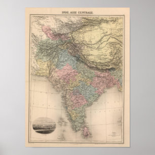 Indien Zentralasien Poster
