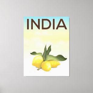 Indien Zitronen Reiseplakat Leinwanddruck