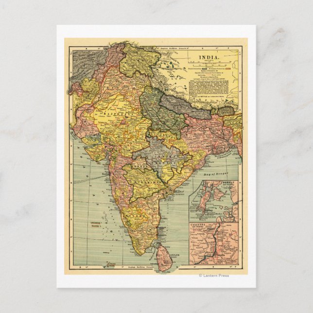 IndienPanoramakarte Indien Postkarte (Vorderseite)