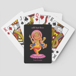 Indiens Lord Ganesh spielt Karten Spielkarten