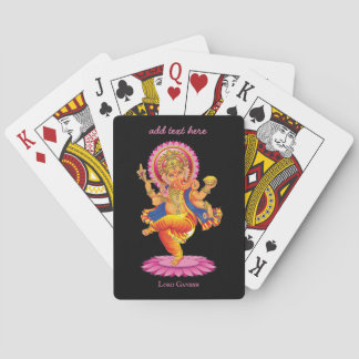Indiens Lord Ganesh spielt Karten Spielkarten