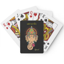 Indiens Lord Ganesh spielt Karten
