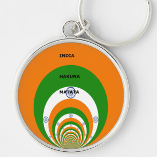 Indiens National Flag Colors Design. Hakuna Matata Schlüsselanhänger