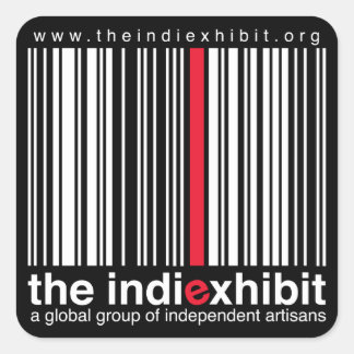 indiExhibit-Logo Quadratischer Aufkleber