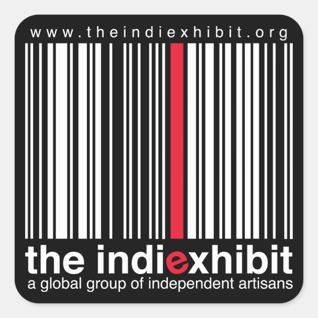 indiExhibit-Logo Quadratischer Aufkleber (Vorderseite)