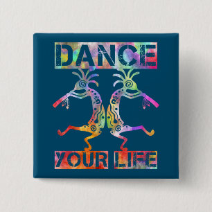 Indigene Amerikaner Kokopelli - Dance Your Life 3 Button