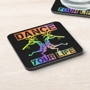 Indigene Amerikaner Kokopelli - Dance Your Life 4 Getränkeuntersetzer