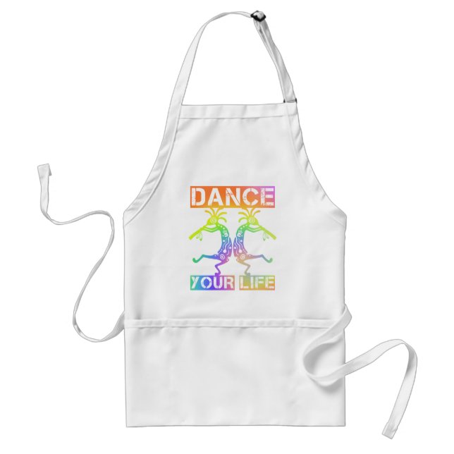 Indigene Amerikaner Kokopelli - Dance Your Life 4 Schürze (Vorne)