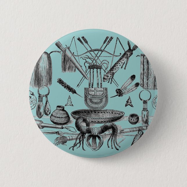 Indigene Artefakte Knopf Button (Vorderseite)