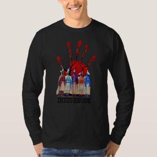 Indigene Frauen der indigenen amerikanischen Roten T-Shirt