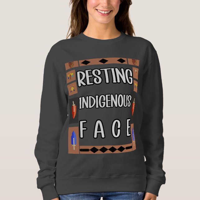 Indigene Gesichter wiederherstellen Sweatshirt (Vorderseite)