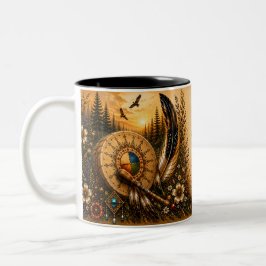 Indigene Heritage-Trommel zweifarbige Tasse