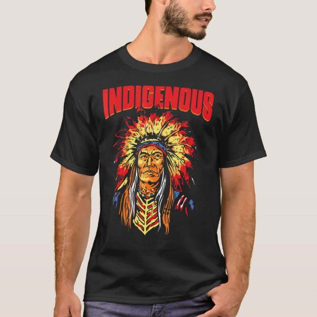 Indigene Indigene Indigene Hand Indisches Blut T T-Shirt (Vorderseite)
