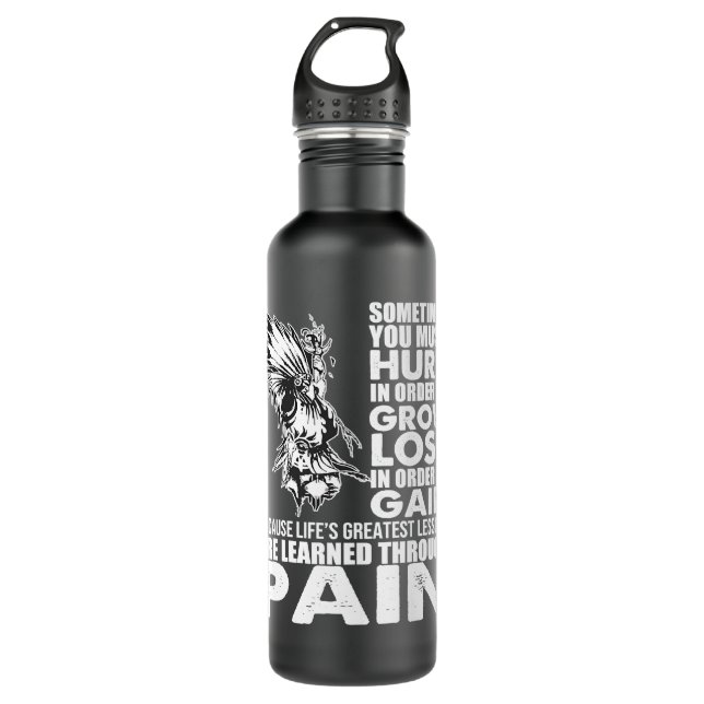 Indigene Indigene, INSPIRIERTE CHIEF. PAIN Edelstahlflasche (Vorderseite)