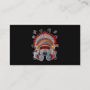 Indigene Poodle Native Amerikanische Ureinwohner D Visitenkarte