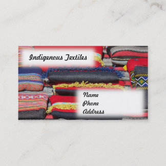 Indigene und indigene Textilien Visitenkarte