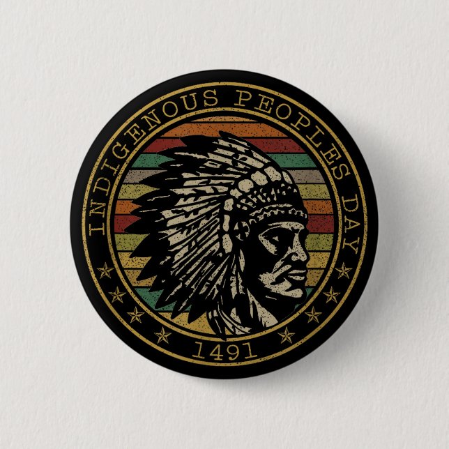 Indigene Völker Tag 1941 Indigene Amerikaner Button (Vorderseite)