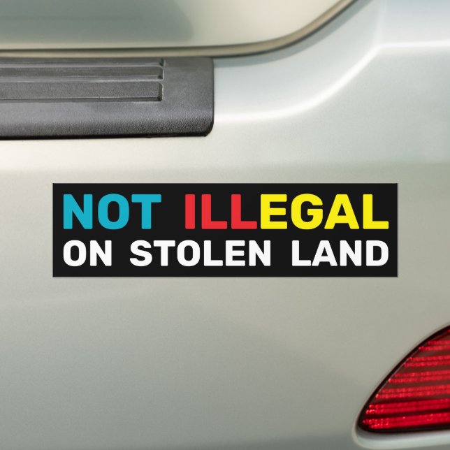 Indigenous Rights Immigration Law Ban ICE Autoaufkleber (Auf Auto)