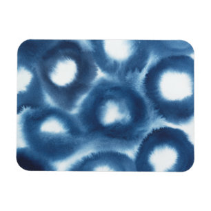 Indigio Wasserfarben-Druckkreise Magnet