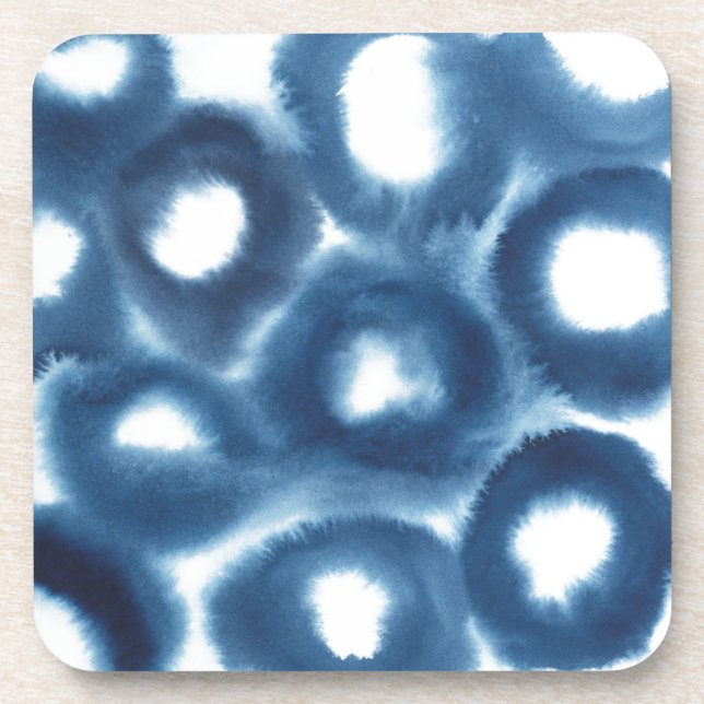 Indigio Watercolor Print Circles Untersetzer (Vorderseite)