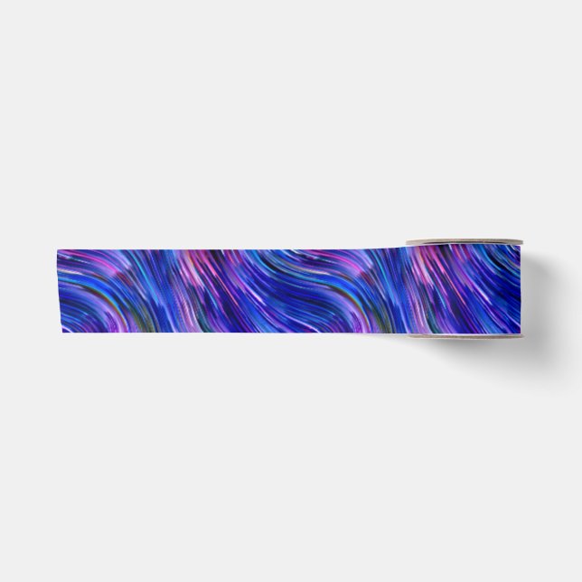 Indigo Alcohol Ink Ribbon Satinband (Vorderseite)