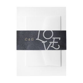 Indigo Aquarell Moderne Liebe Hochzeit Einladungsbanderole
