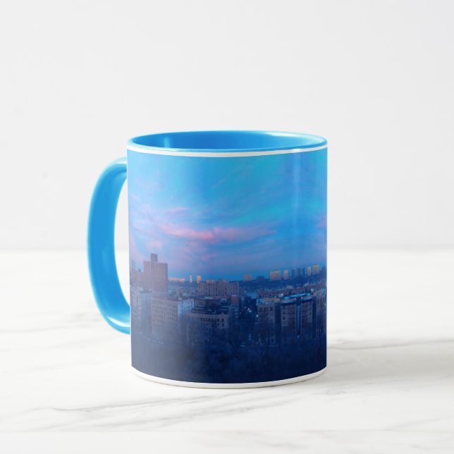 Indigo Awakenings, Sunrise Manhattan Tasse (Vorderseite Links)