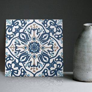 Indigo Azulejo Blau Portugiesisch Lissabon Dekorat Fliese