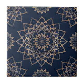 Indigo Azulejo Blue Portugia Mandala Decorative Fliese