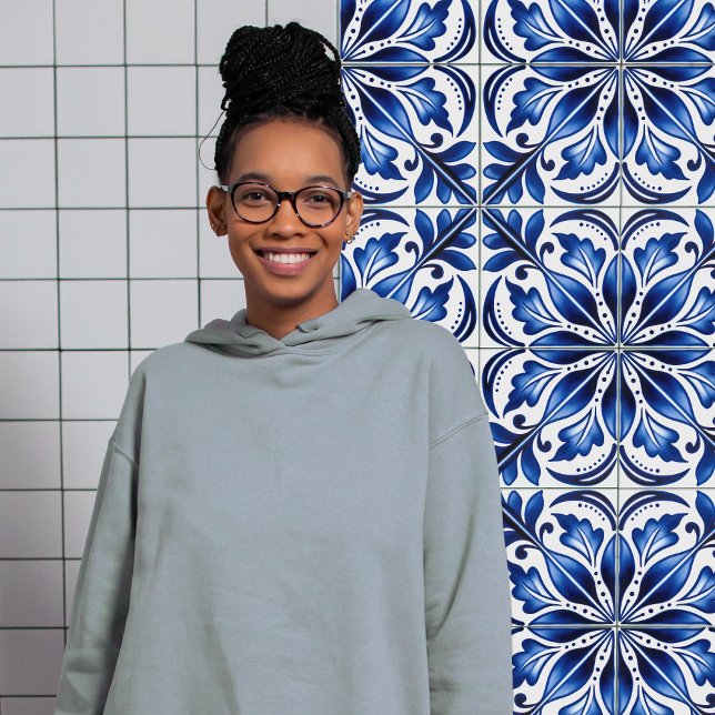 Indigo Azulejo Blue Portugiesische Lissabon-Dekora Fliese (Von Creator hochgeladen)